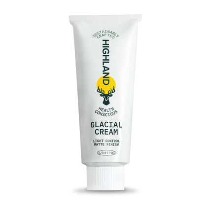 Highland Glacial Cream - Hair Styling Cream- Smooths, Hydrates, De-Frizzes, Texturizes & Defines - Low Hold Matte Finish for All Hair Types - Natural Ingredients that Boost Hair & Scalp Health- 2.5 oz