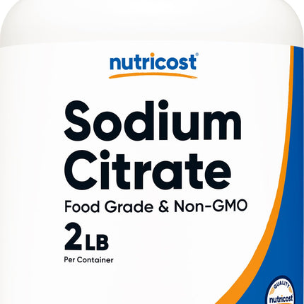 Nutricost Sodium Citrate Powder 2LB (32.4oz) - Food Grade, Non-GMO - Emulsifier, Natural Flavor Enhancer, Food Preservant