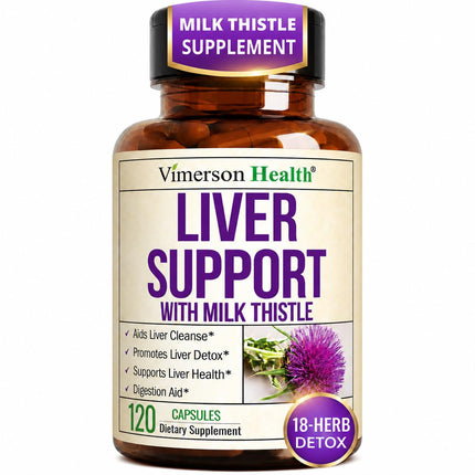 Liver Cleanse Detox & Repair – Liver Support Supplement with Milk Thistle Extract, Dandelion Root, Artichoke & Zinc – Gentle Liver Health, Digestion & Energy for Women & Men – Non-GMO – 120 Capsules