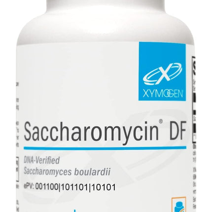 XYMOGEN Saccharomycin 10B - Gut Flora & Digestive Immune Support - 50 mg Saccharomyces Boulardii Probiotic - Stomach Acid-Resistant - Vegan & Dairy Free - 60 Capsules