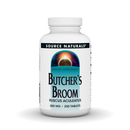 Source Naturals Butcher's Broom Dietary Supplement - Ruscus Aculeatus - 250 Tablets