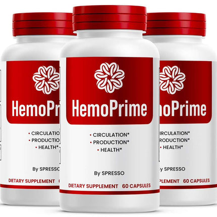(3 Pack) Hemo Prime Capsules - Official HemoPrime Supplement Pills with Premium Ingredients, Advanced Formula Support for Overall Health & Wellness Reviews (180 Capsules)