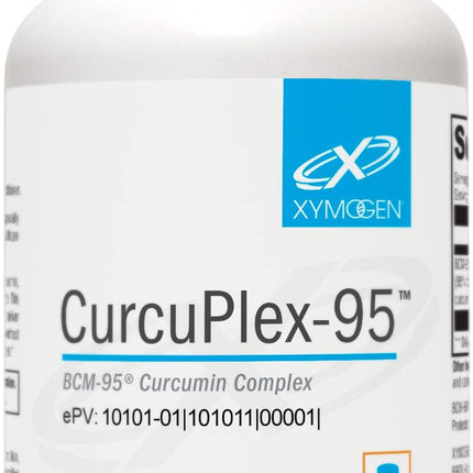 XYMOGEN CurcuPlex-95 - Turmeric Curcumin Supplement for Daily Brain Support* - Enhanced Bioavailability - Non-GMO, Gluten-Free, Vegan - 60 Capsules