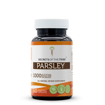 Secrets of the Tribe Parsley 60 Capsules, 1000 mg, Parsley (Petroselinum crispum) Dried Leaf (60 Capsules)