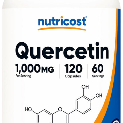 Nutricost Quercetin 1000mg, 120 Capsules - Vegetarian Capsules, 60 Servings, 500mg Per Capsule, Non-GMO, Gluten Free