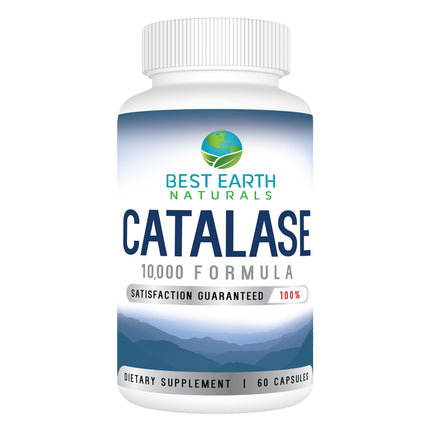 Best Earth Naturals Catalase Supplement 10,000 with Saw Palmetto, Biotin, Fo-Ti, PABA - Hair Supplements for Strong Hair - 60 Capsules