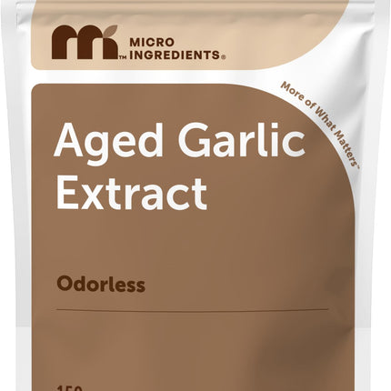 Micro Ingredients Odorless Garlic, 150 Softgels | 2 Years Aged Garlic Extract | Grown Allium Sativum Bulb | Natural Herbal Supplements | Non-GMO, Gluten Free