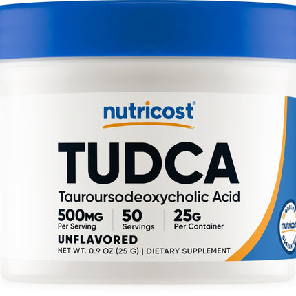 Nutricost Tudca Powder 25 Grams (Tauroursodeoxycholic Acid) - Gluten Free, Non-GMO