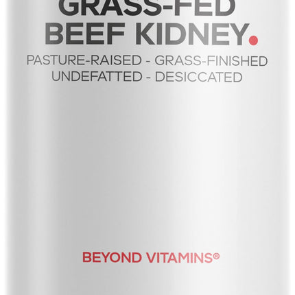 Codeage Grass Fed Beef Kidney Supplement - Freeze Dried, Non-Defatted, Desiccated Glandulars Nutrition Bovine Pills – Pasture Raised Beef Vitamins - Non-GMO -180 Capsules