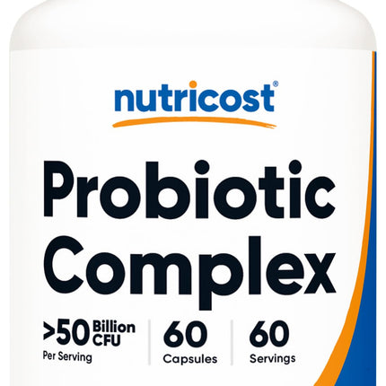 Nutricost Probiotic Complex - 50 Billion CFU, 60 Capsules - Probiotic for Men and Women - Vegetarian Capsules, Non-GMO, Gluten Free