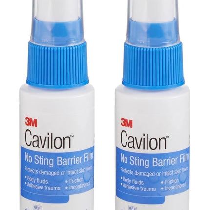 3m Cavilon No-Sting Barrier Film, Gentler Way to Protect Skin from Body Fluids, Adhesives, and Friction, Alcohol Free Barrier Film, Hypoallergenic and Latex Free, 28 ml Pump Spray - Pack of 2