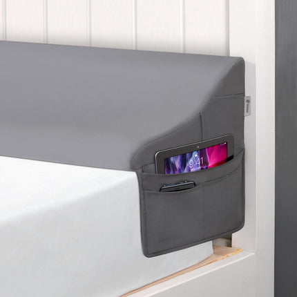 Vekkia King Size Bed Wedge Pillow for Headboard/Bed Wedge Gap Filler/Mattress Gap Filler/Wedge Pillow Headboard to Close The Gap (0-6") Between Your Headboard and Mattress, (Grey 76"x10"x7")