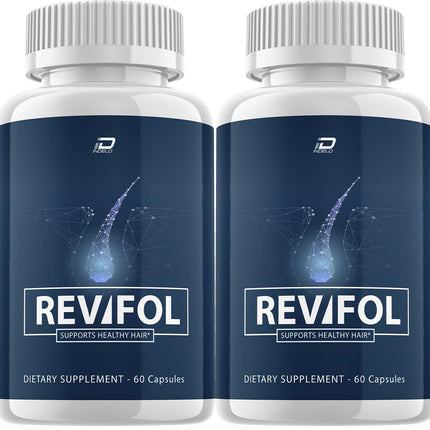Revifol Hair Growth Support Supplement - Revifol Capsules - Hair Vitamins - Revifol for your Hair with Rejuvenate Your Follicles at the Root - Ravifol Pills (2 Pack - 120 Capsules)