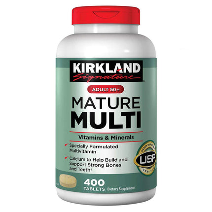 KIRKLAND Signature Adult 50+ Multi Vitamins & Minerals, 400 Tablets (2 Pack)