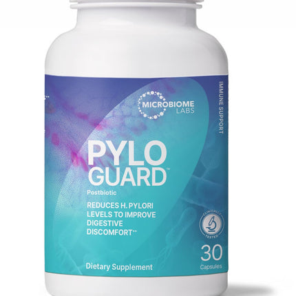 Microbiome Labs PyloGuard - Patented L reuteri DSM17648 to Improve Digestive Comfort - Gut Health & Immune Support Supplement - Postbiotic (30 Capsules)