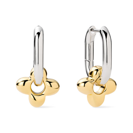 Ana Luisa Huggie Hoop Earrings - Solitaire Pendant Charm Earring - Dainty Hoop Earrings in 14K Gold Plated & Silver Rhodium Plated - Hypoallergenic, Water-Resistant, and Tarnish-Free - Gifts for Women