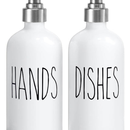 MOMEEMO Soap Dispenser for Kitchen Sink, White & Silver