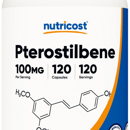 Nutricost Pterostilbene 100mg, 120 Capsules - Non-GMO, Gluten Free