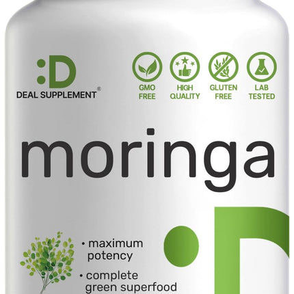 Moringa Capsules 240 Capsules – 4 Month Supply – Maximum Potency Pure Moringa Leaf Extract – Complete Green Superfood Supplement for Energy, Skin & Immune Health Support*