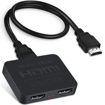 avedio links HDMI Splitter 4K@60Hz, HDMI Splitter 1 in 2 Out-Not Extended Display(Only Mirror Screens), Support 3D Dol-by Vision Atmos HDMI2.0b, HDCP2.2, 18.5Gbps, Auto Downscaling, Full HD 1080P