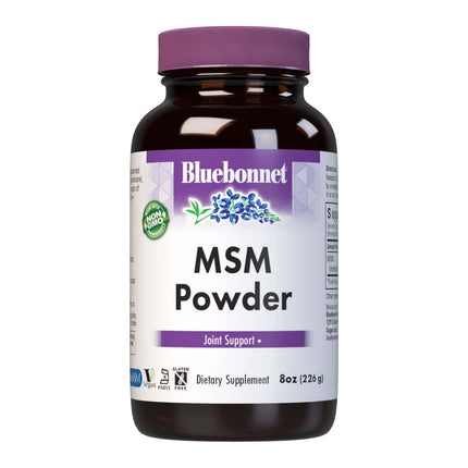 BlueBonnet Nutrition MSM Powder 2600mg - Daily Sulfur Supplement Joint Support for Women & Men* OptiMSM Methylsulfonylmethane MSM Supplement - Non-GMO, Vegan, Gluten-Free - 8oz, 87 Servings