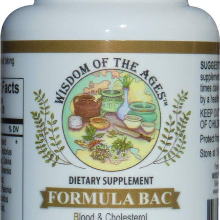 Wisdom of the Ages Formula BAC Total Cardiovascular Support for Blood-Arteries-Circulation. 90 Capsules