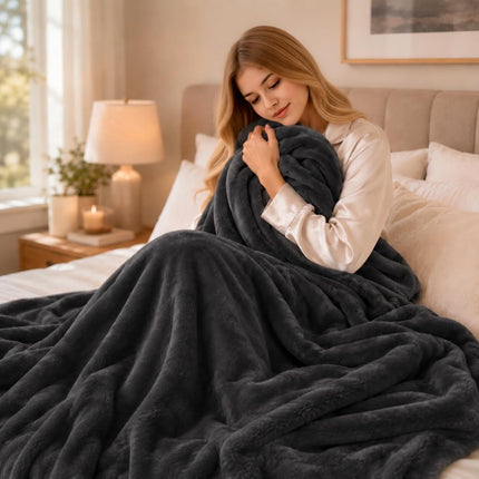 ONDAN Electric Heated Blanket Full Size 72"x84", Iron Grey