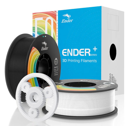Creality 3D Printer Filament, PLA Plus Filament 1.75mm, PLA Pro Black & White, Toughness Upgraded Dimensional Accuracy +/- 0.03mm, 2 * 1KG Spool(2.2lbs) Ender PLA+ Filament for Most 3D Printer