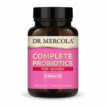 Dr. Mercola Complete Probiotics for Women - Supports Gut, Vaginal & Immune Health - Contains Lactobacillus Strains - Non-GMO, Gluten-Free & Soy-Free - 30 Capsules (30 Servings)
