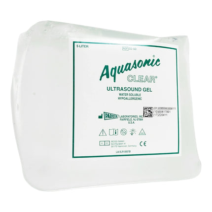 Aquasonic Clear Ultrasound Gel, 5 Liter Refill Jug, Water-Soluble