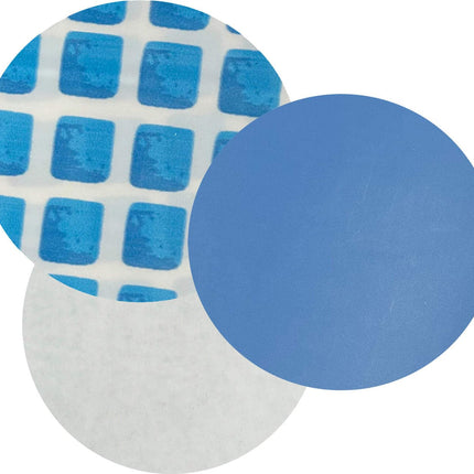 All-in-One Repair Kit for Above-Ground Pools | Fast, Underwater-Capable Peel-and-Stick OR Adhesive Glue-Down Vinyl Patches & for Easy Set and Frame Pools 6 Inch Peel and Stick