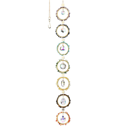 Healing Crystal Energy Wind Chime, 7 Chakra Sun Catcher, Meditation Home Decoration, Gem Wall Decoration, Birthday Gift, Healing Crystal Energy Sunlight Catcher
