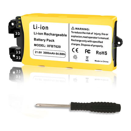 Chgdkjy 3.0Ah XFBT620 Battery Compatible with Shark IX141 IX140 IX142 IZ140 IZ140C IZ141C IZ142 UZ145 Cordless Vacuum Cleaners Rocket Pet Stick Rocket Pro
