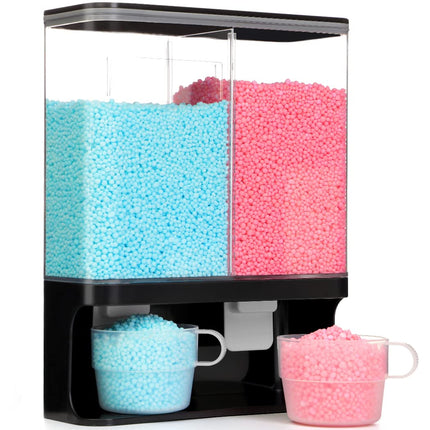 Conworld Laundry Detergent Dispenser, Wall-Mounted Scent Booster Beads Dispenser for Laundry Organizer, Laundry Beads Container, Rice Dispenser, Black