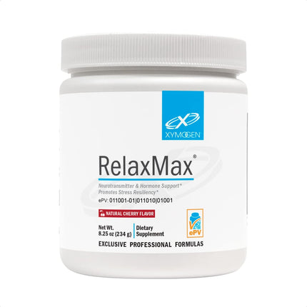 XYMOGEN RelaxMax - Magnesium Supplement for Neurotransmitter & Hormone Support - Nutrient-Rich Drink Mix to Promote GABA Production - Cherry