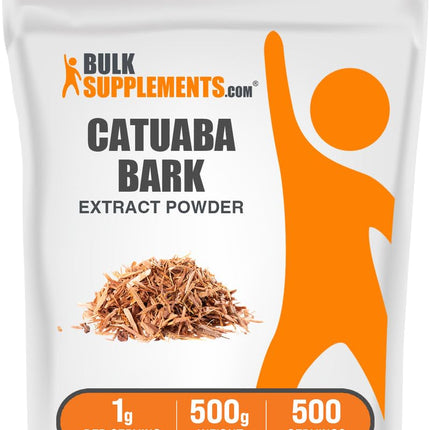 BulkSupplements.com Catuaba Bark Extract Powder - Catuaba Bark Powder, Herbal Supplement - Vegan & Gluten Free, 1g per Serving, 500g (1.1 lbs) (Pack of 1)