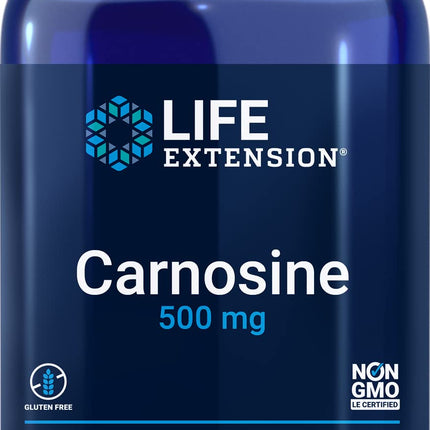 Life Extension Carnosine, Healthy Aging, Exercise Recovery, Gluten-Free, Non-GMO, Vegetarian, 60 Capsules