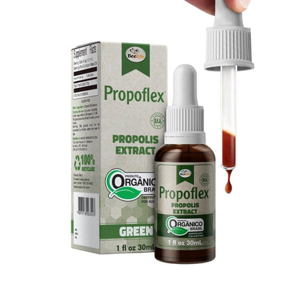 Beelife Propoflex Organic Green Propolis Extract - High Artepillin-C Levels, Antioxidant-Rich Supplement for Overall Wellness - Natural & Kosher-Friendly - Made in Brazil, 1 Fl. Oz.