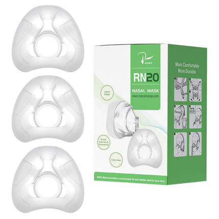 Airfit N20 Replacement Cushion Large - 3Packs Air Fit Nasal Nose Mask Accessories Supplies Compatible with Original N20 Frame, Optimized Comfort & Secure Seal