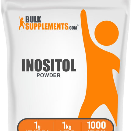BulkSupplements.com Inositol Powder - Inositol Supplement, Vitamin B8 Supplement - Unflavored & Gluten Free, 1g per Serving, 1kg (2.2 lbs) (Pack of 1)
