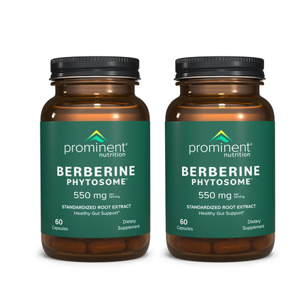 Prominent Nutrition Berberine Phytosome Supplement, Healthy Gut Support, 550 mg, 60 Count - 2 Pack