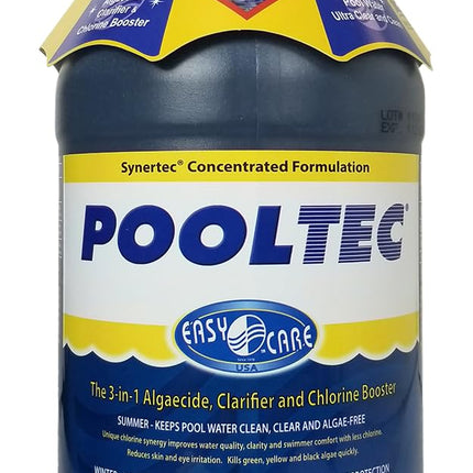 EasyCare 30064 PoolTec Algaecide, Clarifier and Chlorine Salt Cell Booster, 64 oz. Bottle