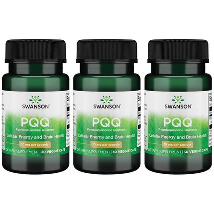 Swanson Pqq Pyrroloquinoline Quinone 10 mg 30 Vegan Caps (3 Pack)