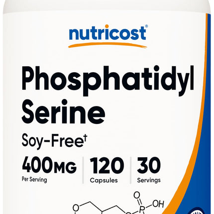 Nutricost Phosphatidylserine 400mg, 120 Capsules - Soy Free, 30 Servings, Vegetarian Friendly, Non-GMO, Gluten Free