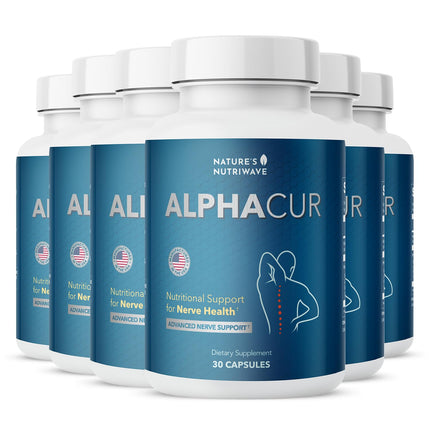 Nature’s NutriWave Alphacur – Natural Supplement with Magnesium, Alpha Lipoic Acid, Turmeric & CoQ10 – Non-GMO, 100% Natural, Made in the USA, GMP-Certified – 30 Capsules, 6 Month Supply
