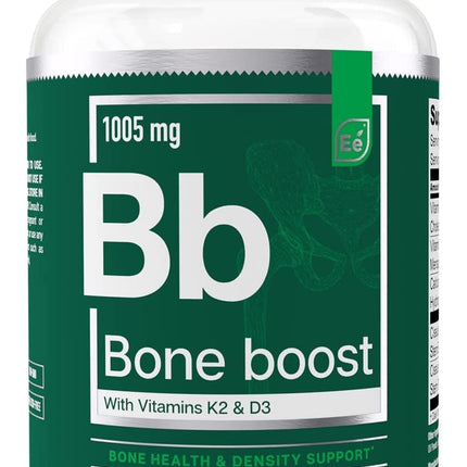Essential Elements Bone Boost Bone Health Supplement - Bone Support and Calcium Supplement with Vitamin D 3, K2, Cissus Quadrangularis for Bone Strength - 90 Capsules (30 Day Supply)