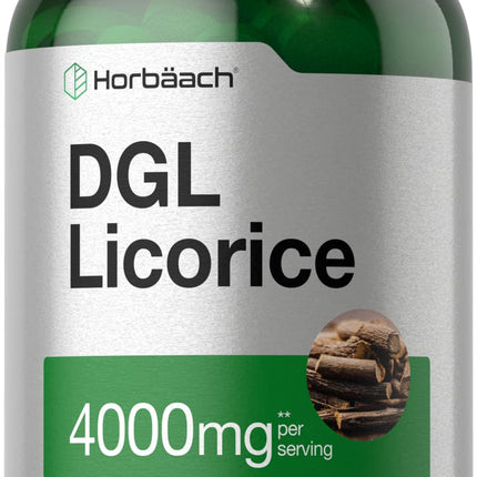 Horbäach DGL Licorice Supplement | 180 Chewable Tablets | Deglycyrrhizinated Licorice Root Extract | Non-GMO & Vegetarian Formula