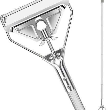 SOBONNE 59" Commercial Mop Handle Heavy Duty, Industrial Metal Mop Stick