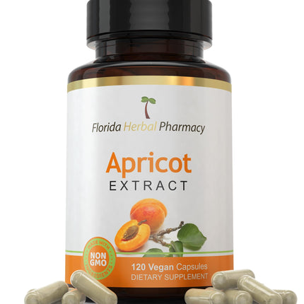 Florida Herbal Pharmacy Apricot Supplement Capsules 10:1 (120 Capsules) 500 mg per Capsule, 1000 mg Serving
