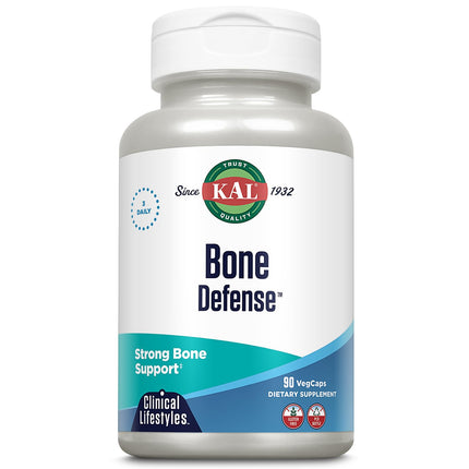 KAL Bone Defense Capsules - Calcium Magnesium Zinc Supplement for Women & Men, Bone Strength Support Complex, Vitamins C, D, and K, Gluten Free Veg Caps - 90 Count Veg Caps